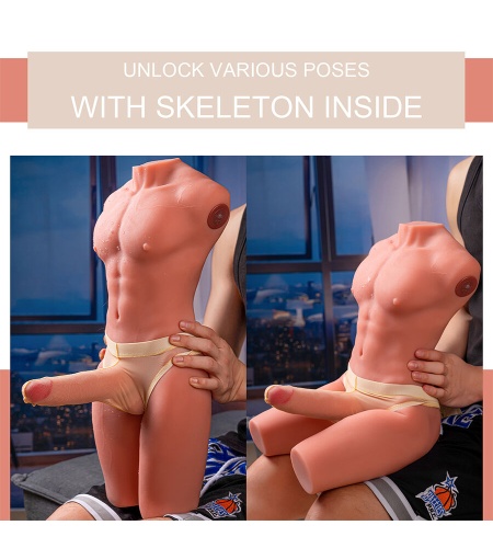Torso Erótico Masculino con Pene enfoque lateral 13