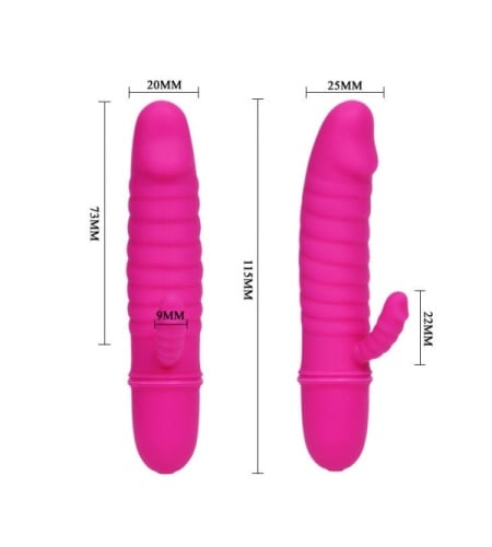 Vibrador de silicona ondulado