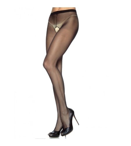 Panties De Nylon Con Abertura En La Entrepierna Plus