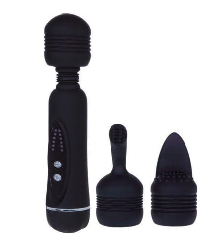 Vibrador Wand con cabezales