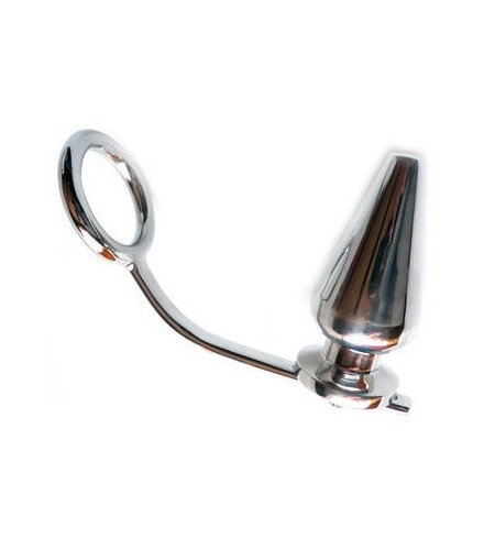 Anillo metálico con Plug anal