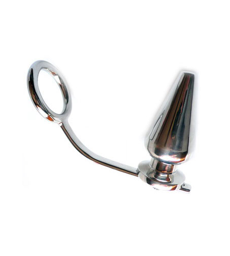 Anillo metálico con Plug anal