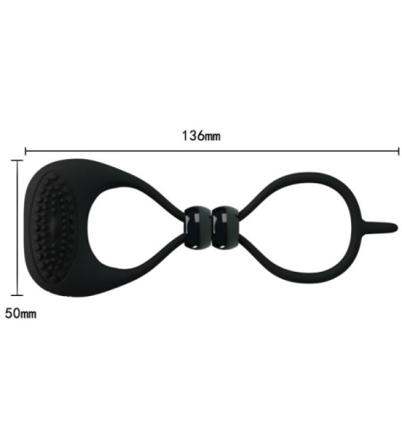 Anillo Vibrador Doble Pene Y Testículos