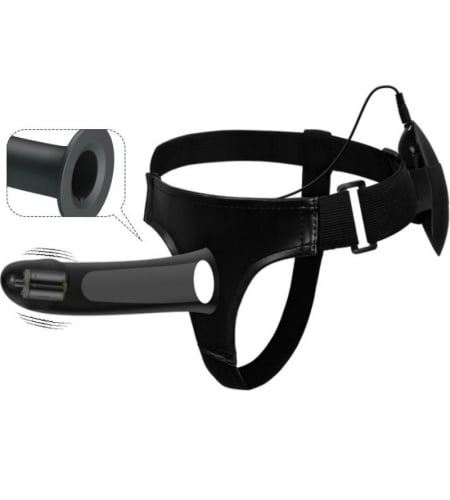 Vito Strap On Con Dildo Hueco Y Vibracion 17.3 Cm