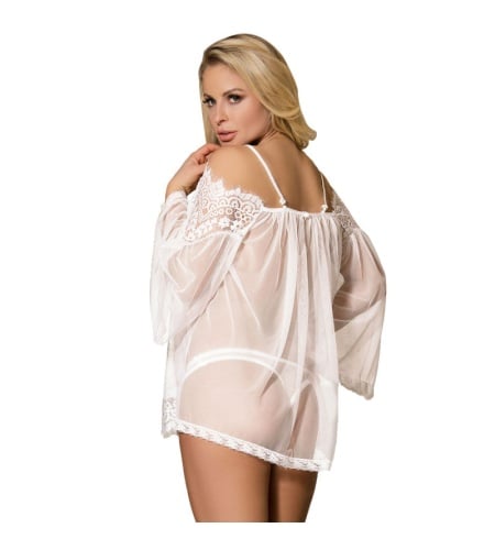  Babydoll Manga De Campana Blanco Subblime detalle 3