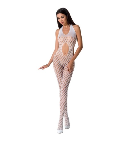 Conjunto Lencería Passion Woman Bs065 Bodystocking Blanco Talla Unica