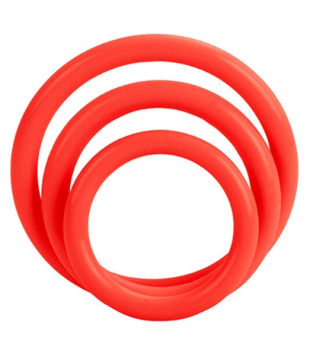 calex set tres anillas rojas erección