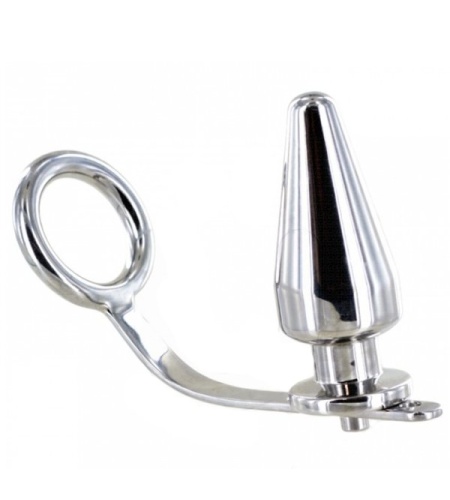 Anillo metálico con Plug para el ano