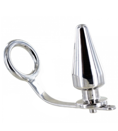 Anillo metálico con Plug para el ano
