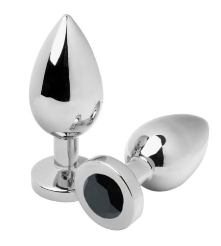 Plug anal de Acero con joya 2.5cm x 5.71 cm