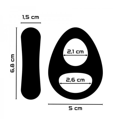 Anillo Super Flexible Pene y Testículos PR13 NEGRO