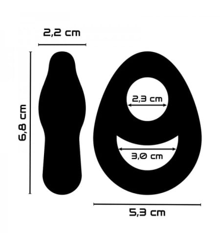 Anillo Super Flexible Pene y Testículos PR14 NEGRO