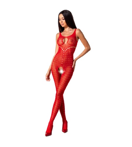 Conjunto Lencería Passion Woman Bs078 Bodystocking Talla Unica Rojo