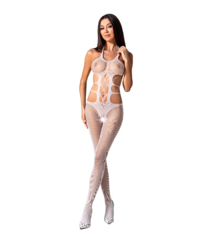 Conjunto Lencería Bodystocking Blanco Talla Unica