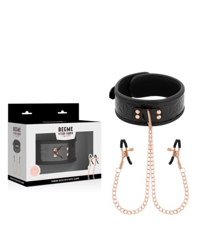 Collar con Pinzas para Pezones: Un juego bondage irresistible