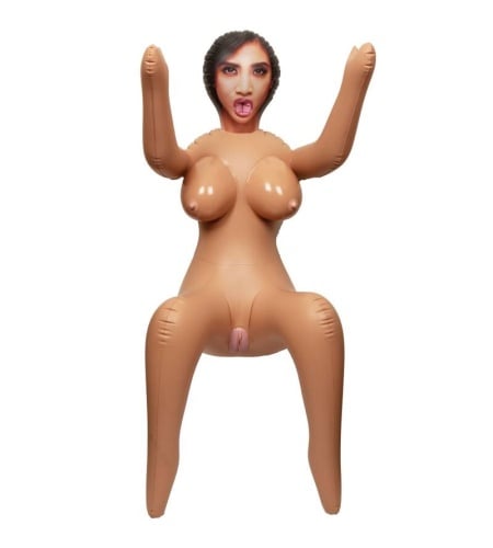 Muñeca Hinchable Posición Perrito con 3 Orificios de Placer