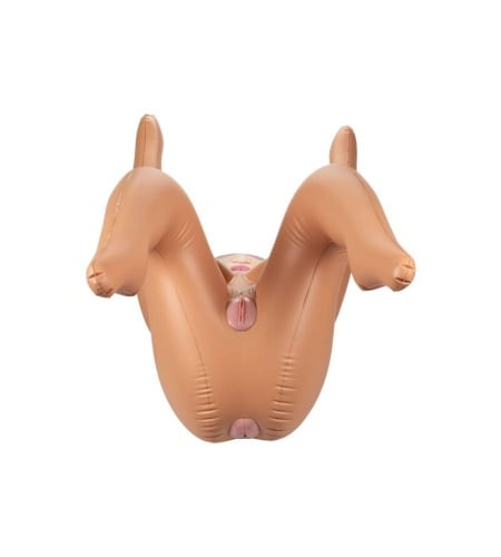 Muñeca Hinchable Posición Perrito con 3 Orificios de Placer