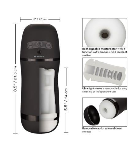 Pulsar Stroker: Masturbador Succionador Masculino con Vibración y Textura Real