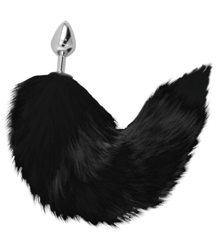 Plug Anal con Cola Negra 8 x 3.4 cm