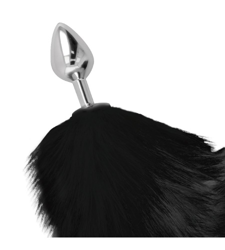 Plug Anal con Cola Negra 8 x 3.4 cm