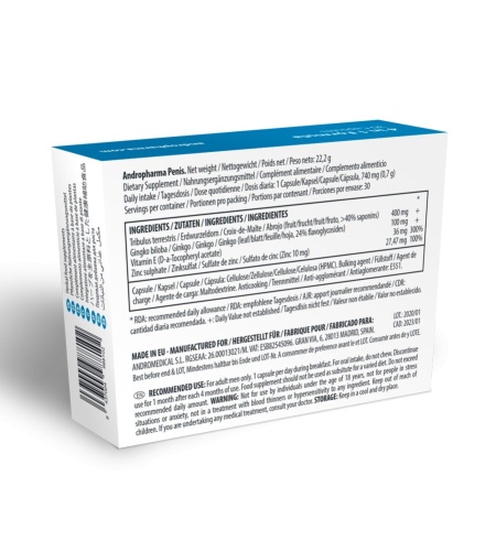Andropharma Penis – Pastillas para alargar el pene y reforzar tu virilidad