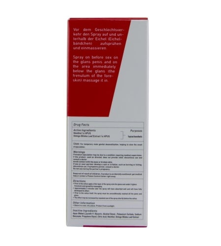 Spray Rhino retardante de acción rápida y fórmula herbal