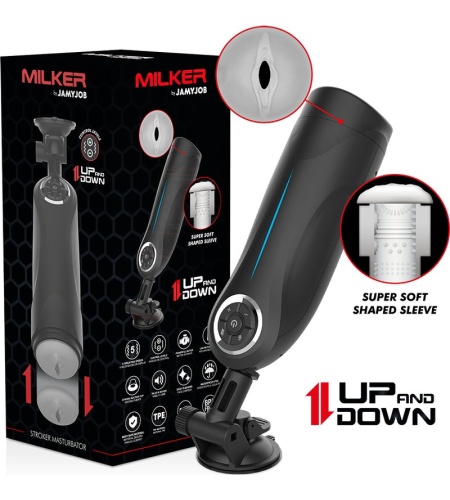 Jamyjob Milker Stroker: Automasturbador Up Down con Sonido y Ventosa