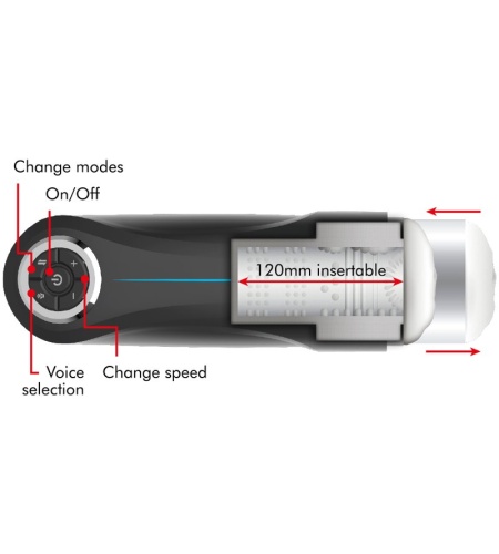 Jamyjob Milker Stroker: Automasturbador Up Down con Sonido y Ventosa