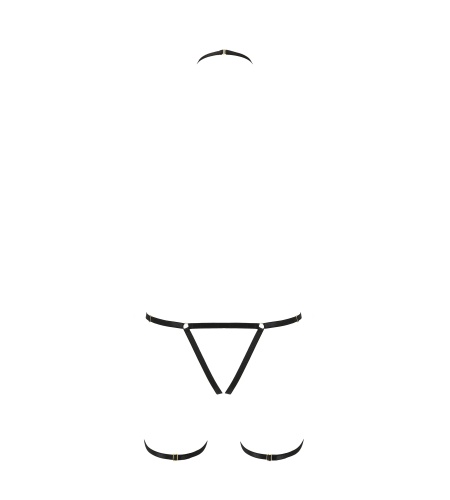 Conjunto Choker tanga y liguero