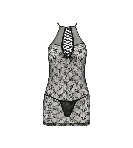 Azalia Chemise Negro Semitransparente