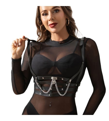 Arnés tipo corset con cadenas