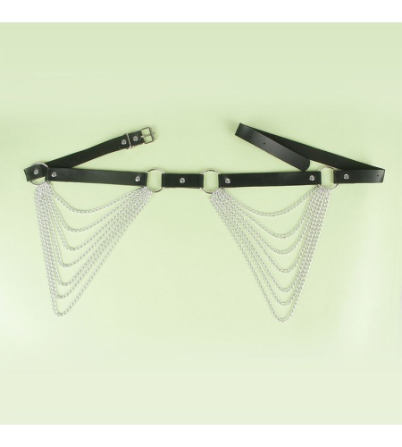 Cinturon De Cuero con Cadenas
