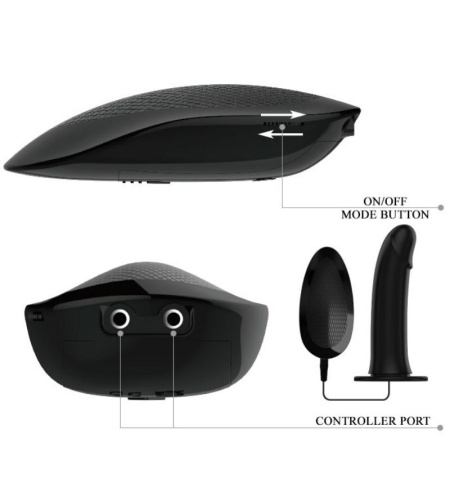 Arnés Hueco con Pene Negro 17.3 Cm
