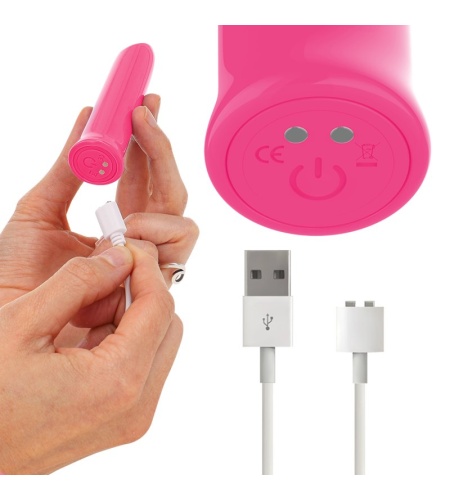 Bala Vibradora Rosa Recargable