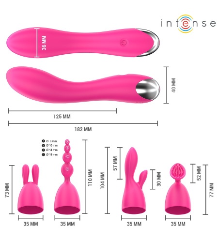 Vibrador con Cabezales Intercambiables