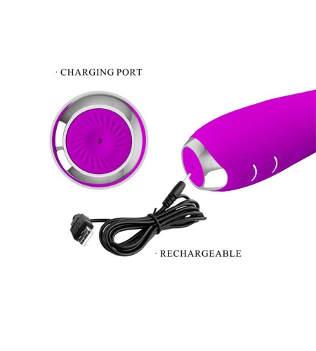 Vibrador Rotador Recargable de Silicona