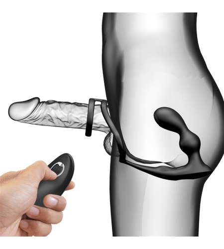 Anillo para Pene con Plug Anal Vibratorio
