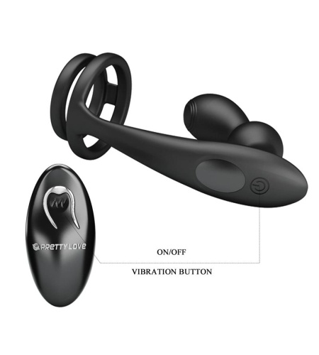 Anillo para Pene con Plug Anal Vibratorio