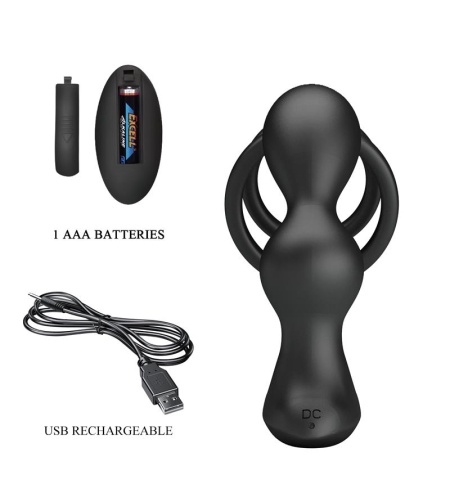 Anillo para Pene con Plug Anal Vibratorio