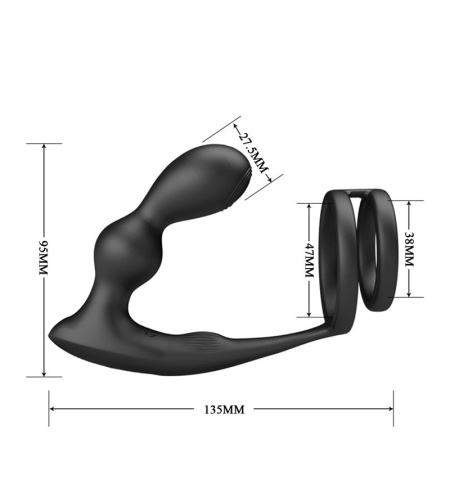 Anillo para Pene con Plug Anal Vibratorio