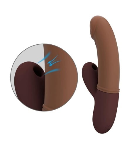 Vibrador Realista con Succionador de Clítoris