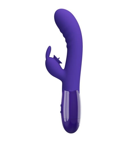 Doble Vibrador con Lamedor de Clítoris