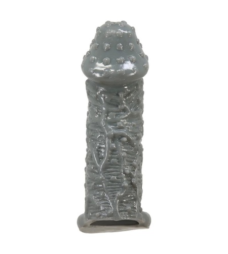 Funda Realística Alargadora Y Retardante Para Pene Modelo 2 Gris