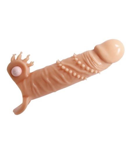 Funda de Pene con Estimulador de Clítoris