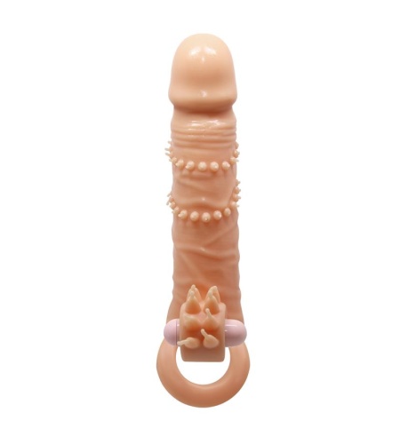 Funda de Pene con Estimulador de Clítoris
