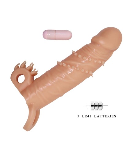 Funda de Pene con Estimulador de Clítoris