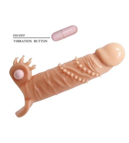 Funda de Pene con Estimulador de Clítoris