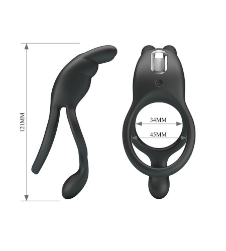 Anillo Vibrador Doble Recargable