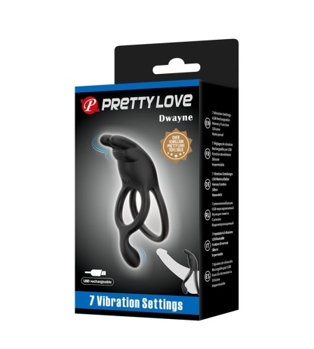 Anillo Vibrador Doble Recargable