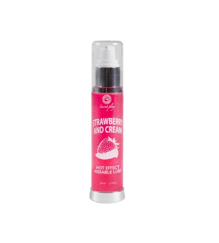Lubricante y Aceite de Masaje Sabor Fresas con Nata